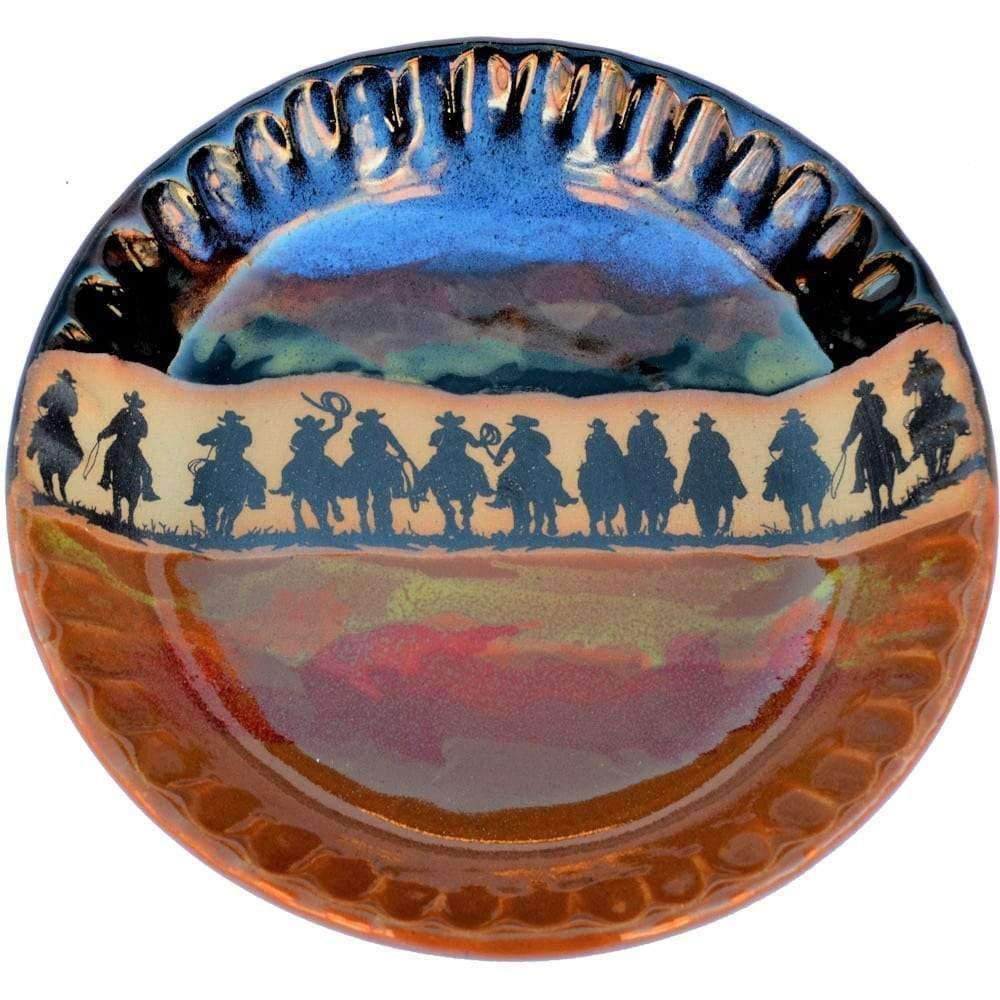 Glazed pottery fluted pie pan - Handmade in the USA - Your Western Decor.