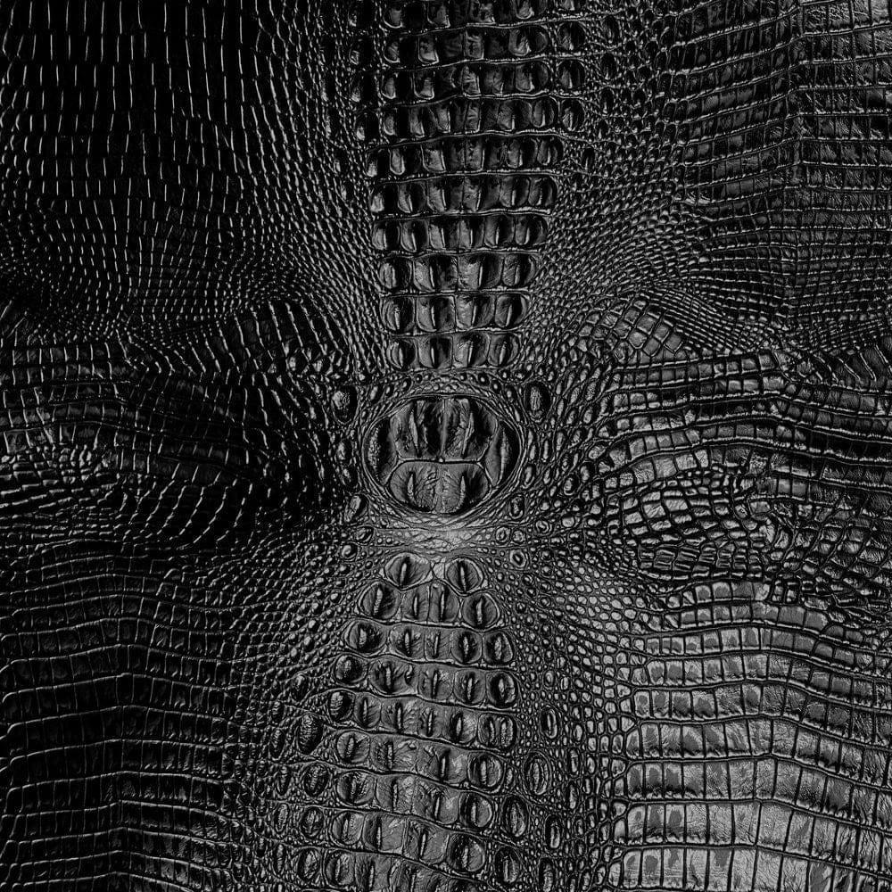 Croc Black Embossed Leather - Your Western Decor