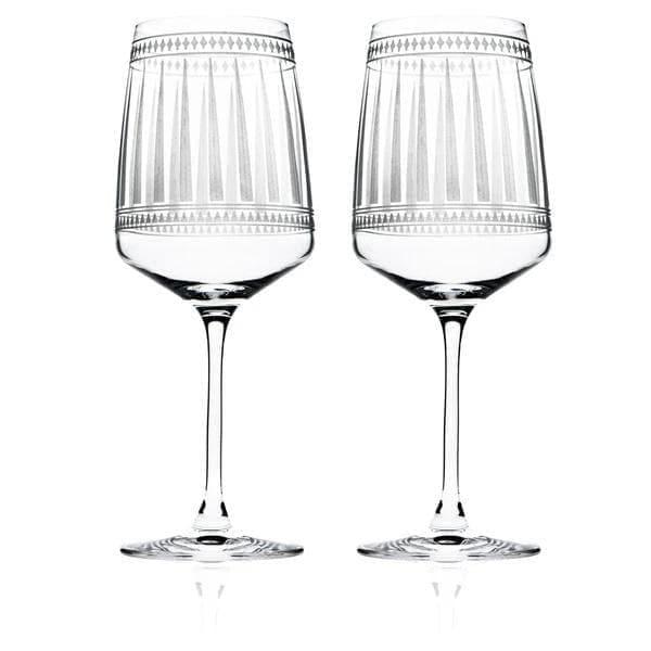 Crystal stemmed red wine glasses. Your Western Decor