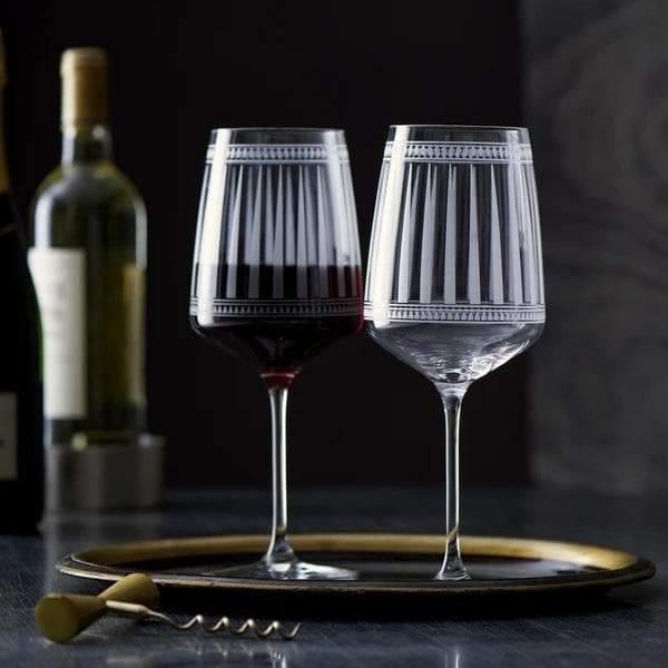 Crystal stemmed red wine glasses. Your Western Decor