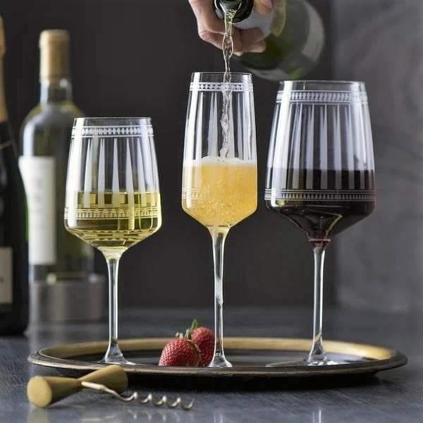 Crystal stemmed wine and champagne glasses. Your Western Decor