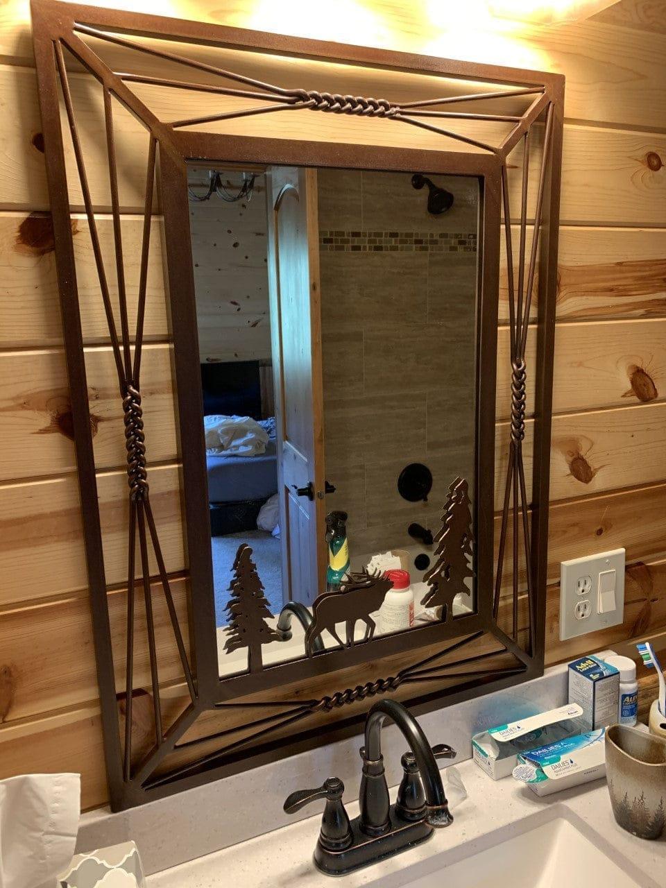 Custom Made Iron Ranch Brand Mirror - Your Western Decor