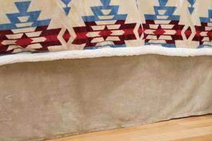Champagne Suede Bed Skirt - Your Western Decor