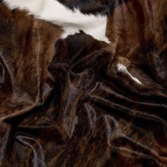 Dark TriColor Cowhide Rug detail - Your Western Decor