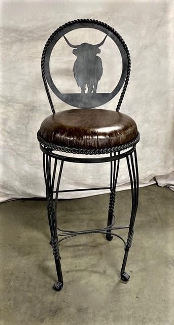 Iron Lodge Bar Stools - Your Western Decor, LLC