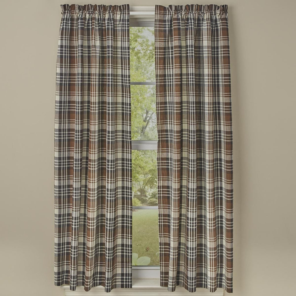 Derby Plaid Short Curtain Panels. Unlined. Your Western Decor