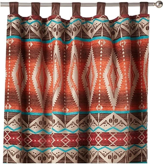 Diamond Sage Aztec Drapery Set Detail - Your Western Decor