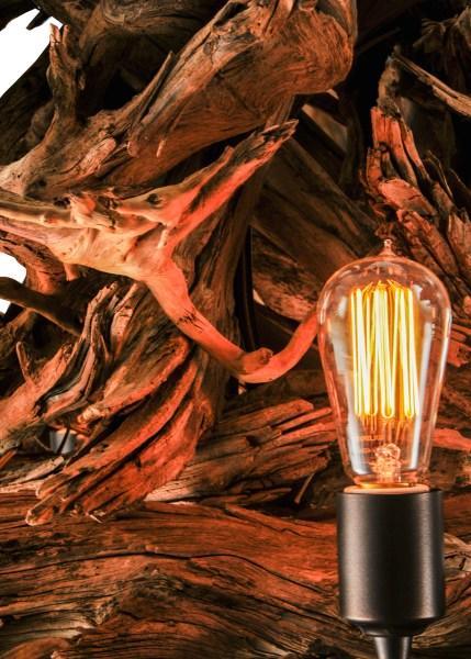 Rustic Driftwood Lodge Chandelier Detail detail - Made in the USA - Your Western Decor