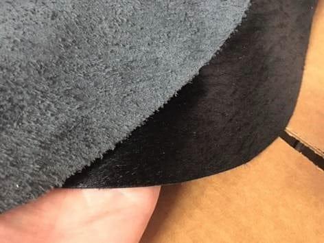 Dyed black Brazilian cowhide rug back to front - Your Western Decor