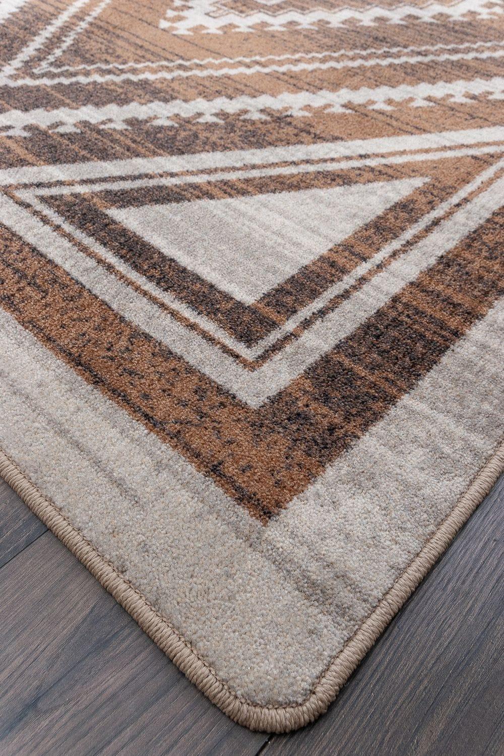 Earth Rim Shot Area Rug Corner Detail - Made in the USA - Your Western Decor