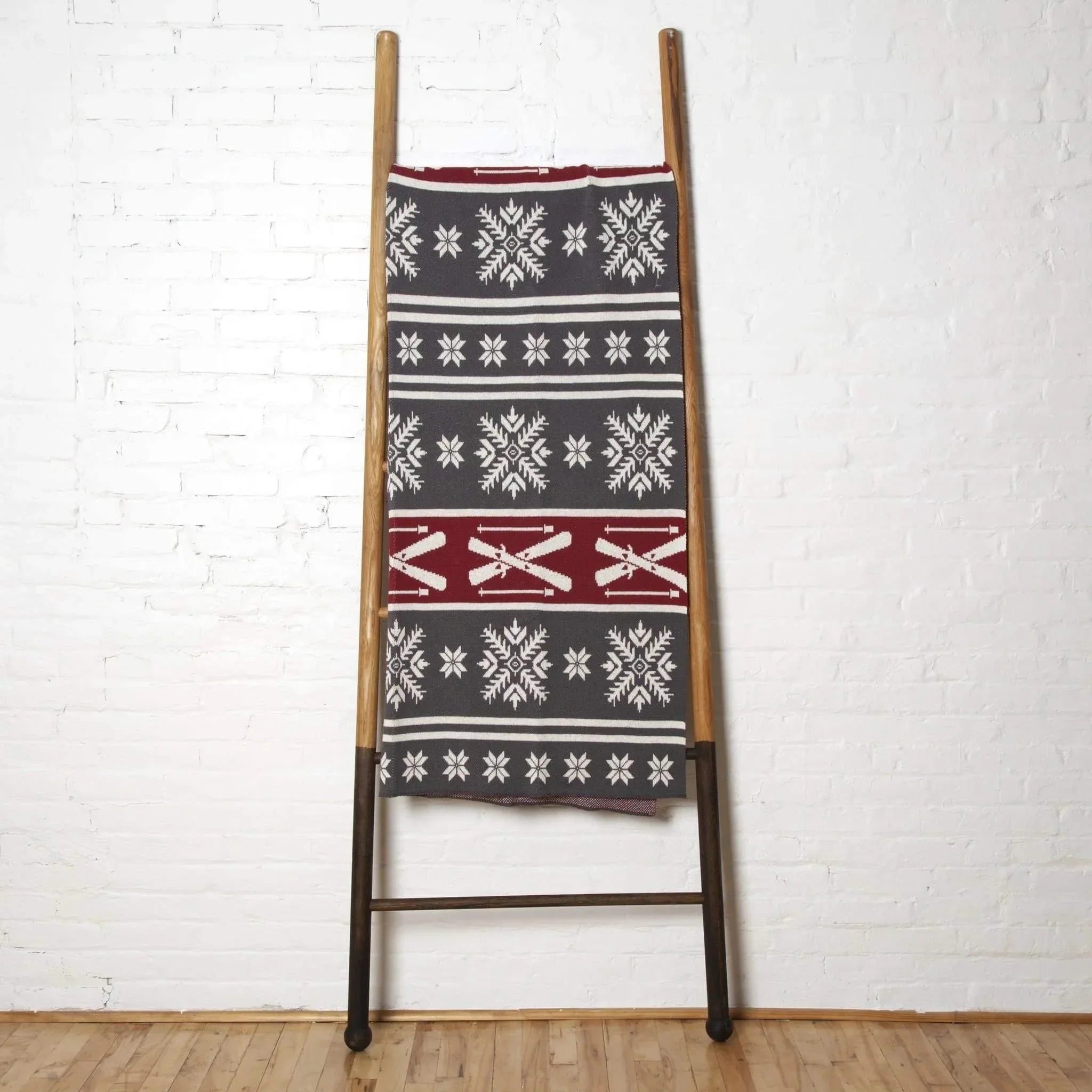 Eco Aspen Winter Throw Blanket. Red, grey, white. Made in the USA. Your Western Decor