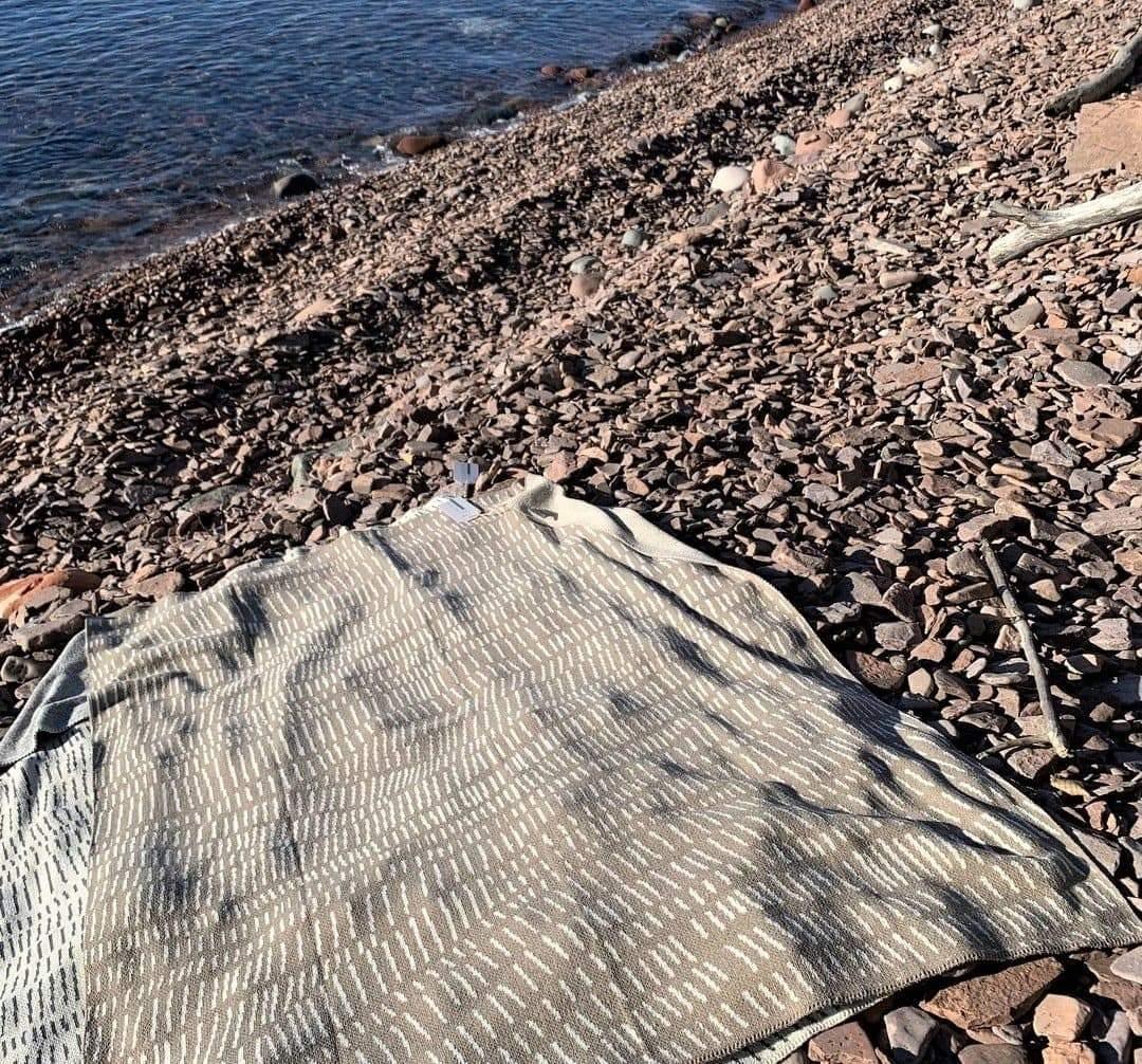 Hemp color recycled cotton woven throw. Made in the USA. Your Western Decor