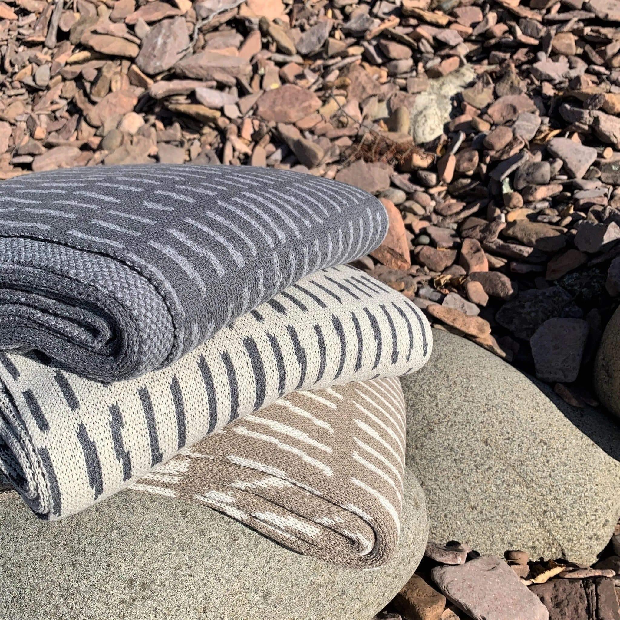 Reversible eco woven throw blankets. 3 colors. Made in the USA. Your Western Decor