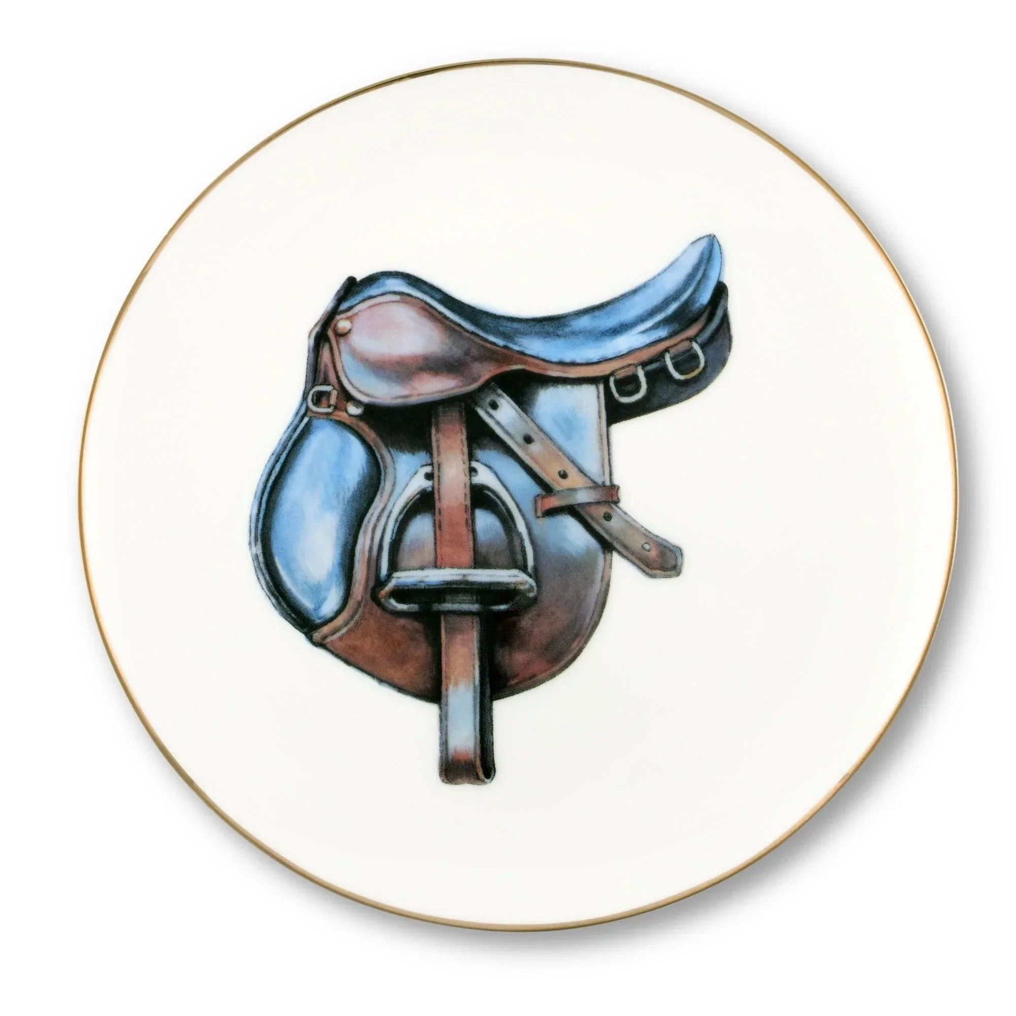 English Saddle Side Plate - Equestrian Style Tableware - Your Western Decor