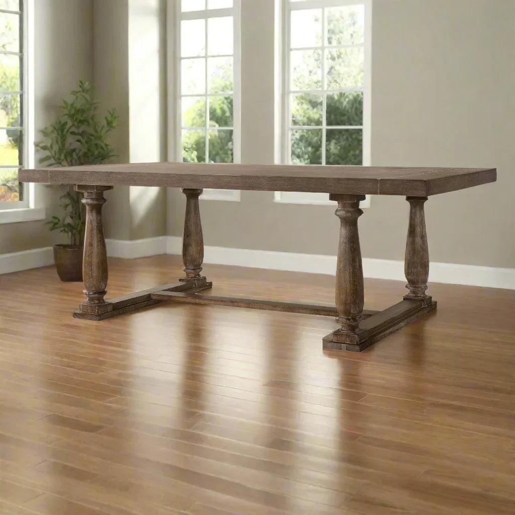 Rustic farmhouse dining table - Rectangle, wood - Your Western Decor