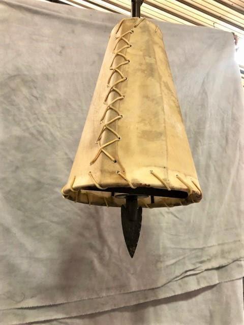 Custom made rawhide pendant, Southwestern style. Iron arrow rod. Made in the USA