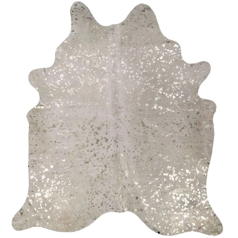 Metallic gold on white cowhide - Your Western Decor