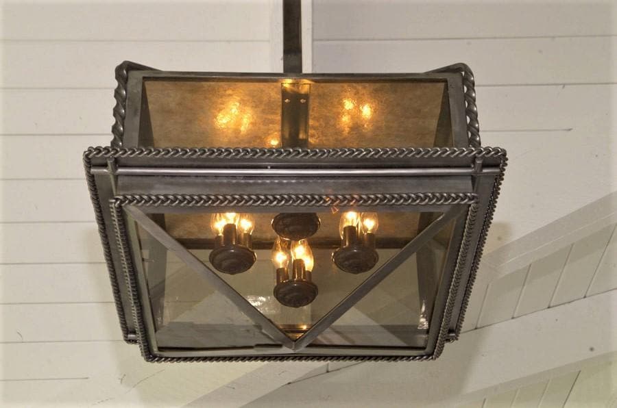 Grand Manor Entry Pendant Lighting. Hand forged in the USA - Your Western Decor, LLC