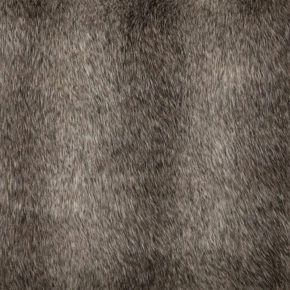 Grey Fox Faux Fur Fabric made in Italy - Your Western Decor