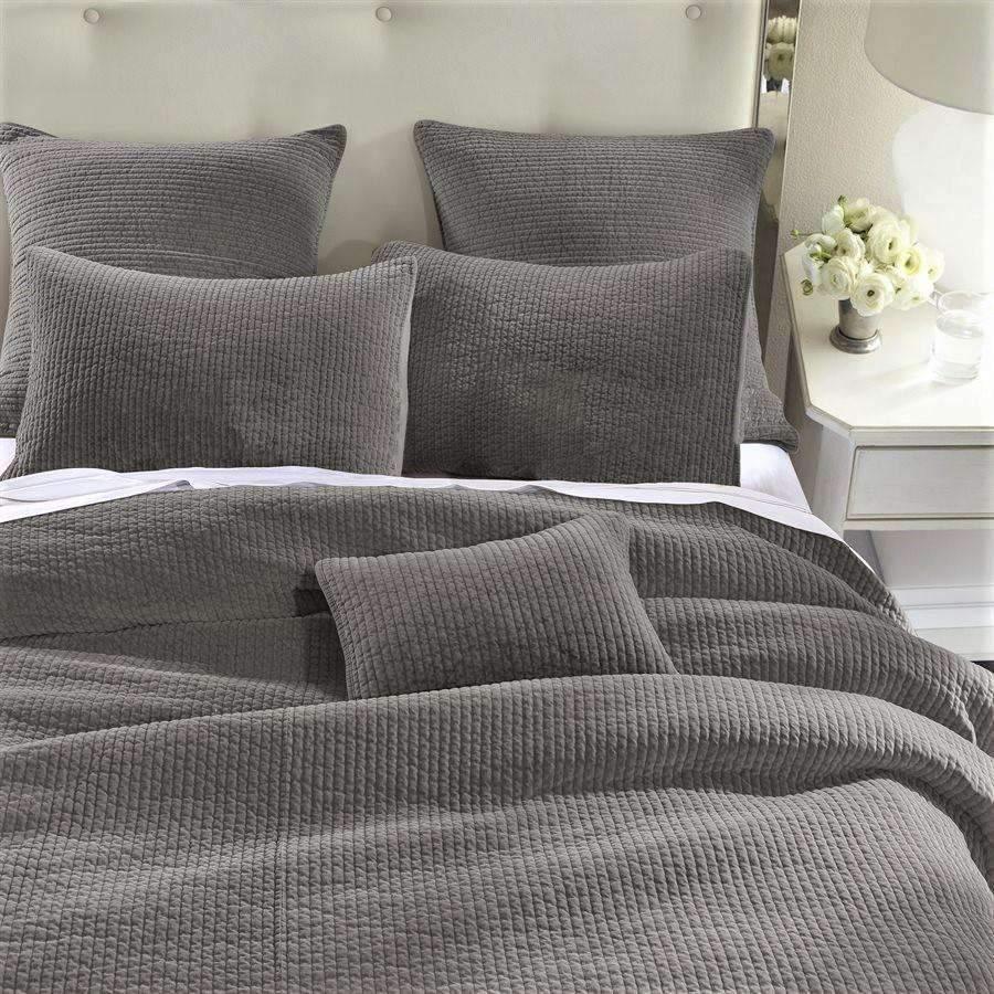 grey cotton coverlet