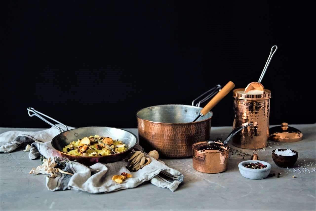 Handmade hammered copper cookware, kitchen canister - Your Western Decor