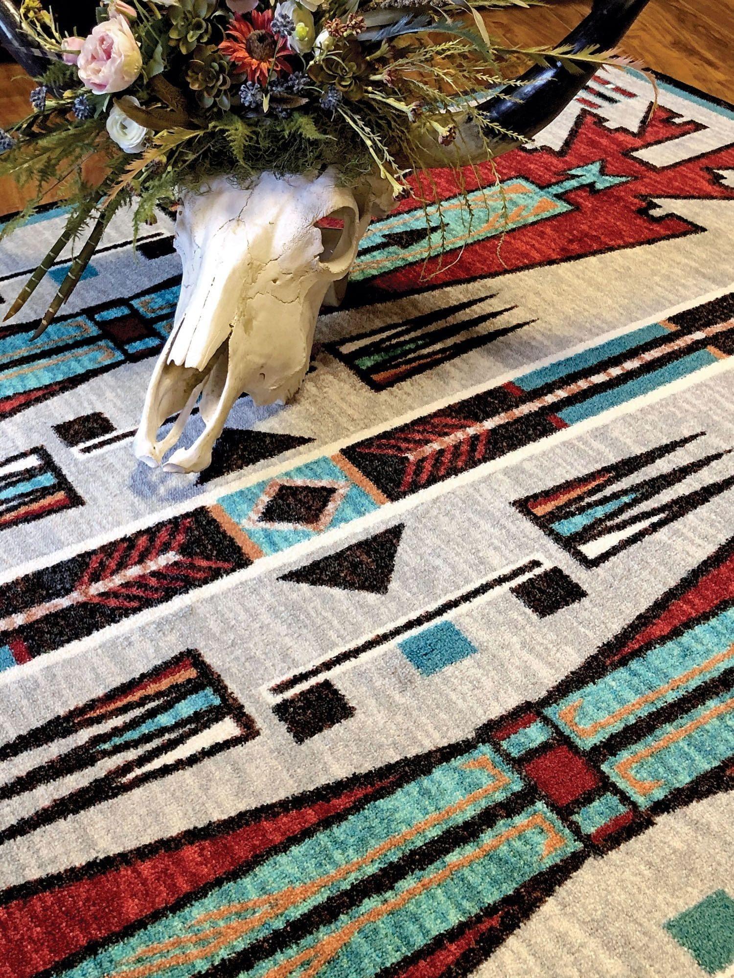 Beautiful detail of Horse Thieves Southwestern Area Rug - Your Western Decor