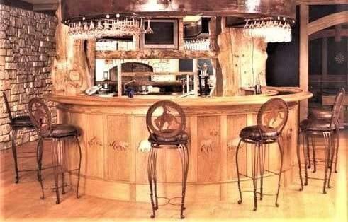 Braided iron custom made bar chair - Made in the USA - Your Western Decor, LLC