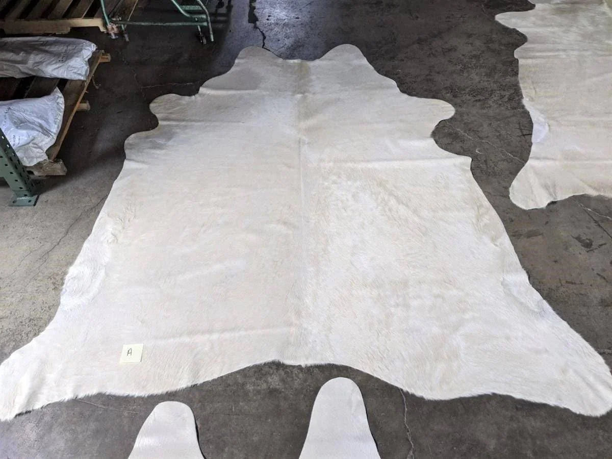 Premium Ivory Cowhide Rug - Your Western Decor, LLC
