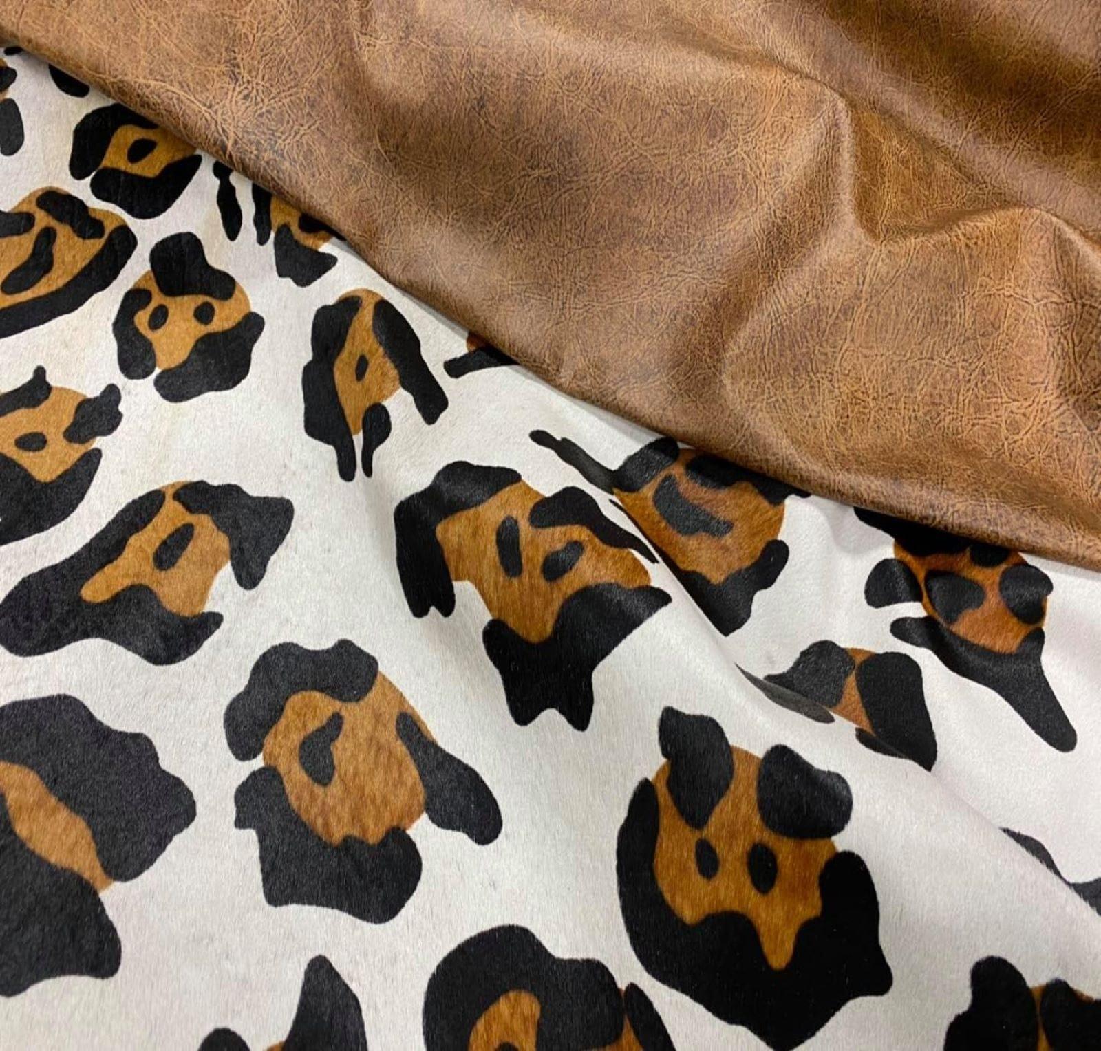 Stenciled jaguar on off-white-cowhide - Your Western Decor