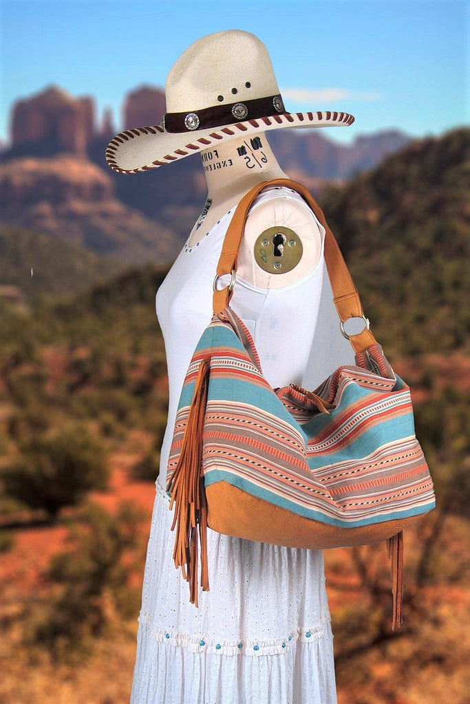 Jr. Turquoise Serape Weekender Bag - Handmade in the USA - Your Western Decor
