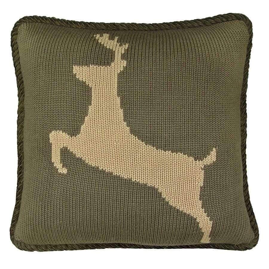 Knitted Deer Accent Pillow - Your Western Decor, LLC