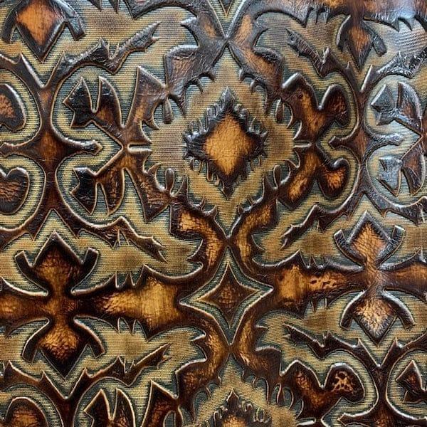 Laredo Sepia Embossed Leather - Upholster Leather - Your Western Decor