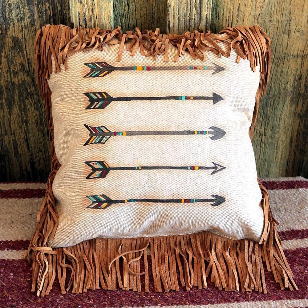 Linen Arrows Throw Pillow - Your Western Decor, LLC