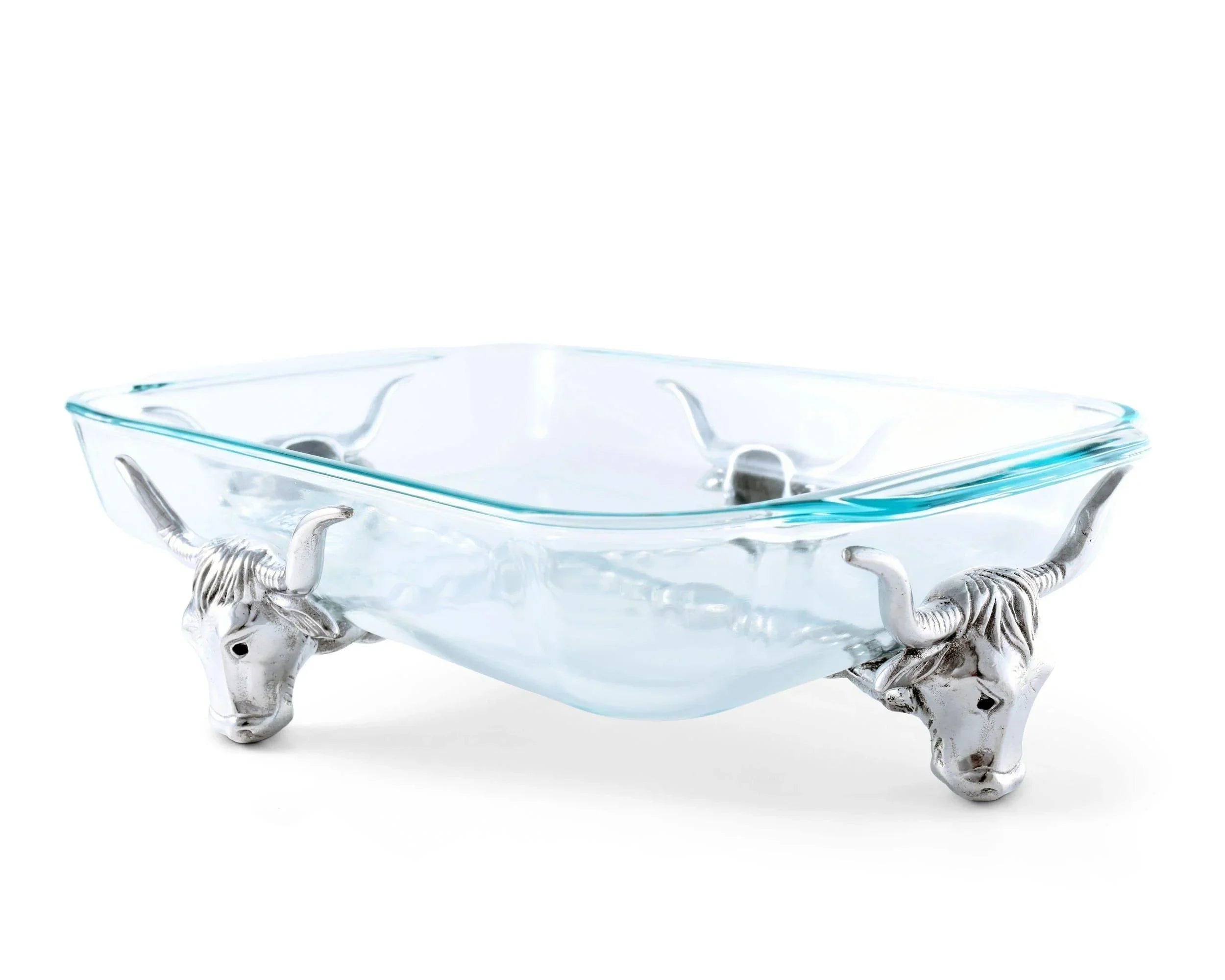 Pyrex Baking Dish with Longhorn Steer Stand - Your Western Decor