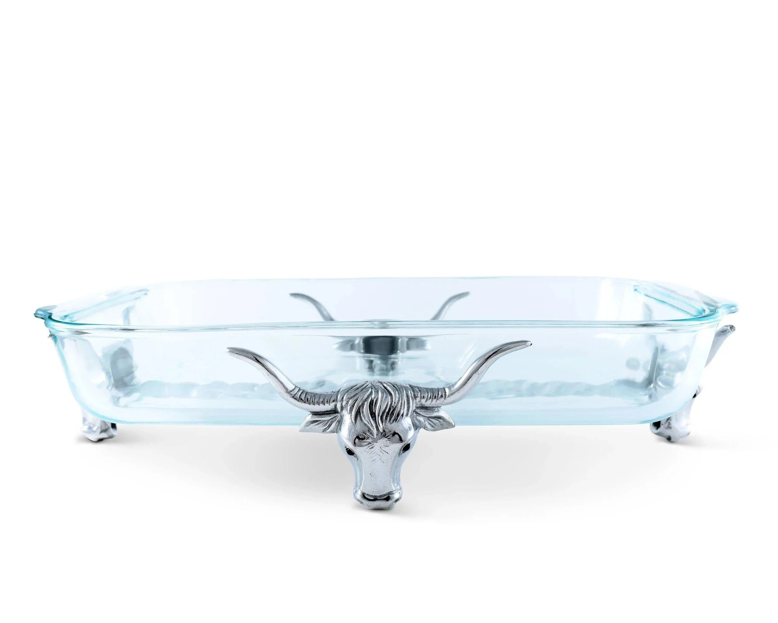 Pyrex Baking Dish with Longhorn Steer Stand - Your Western Decor