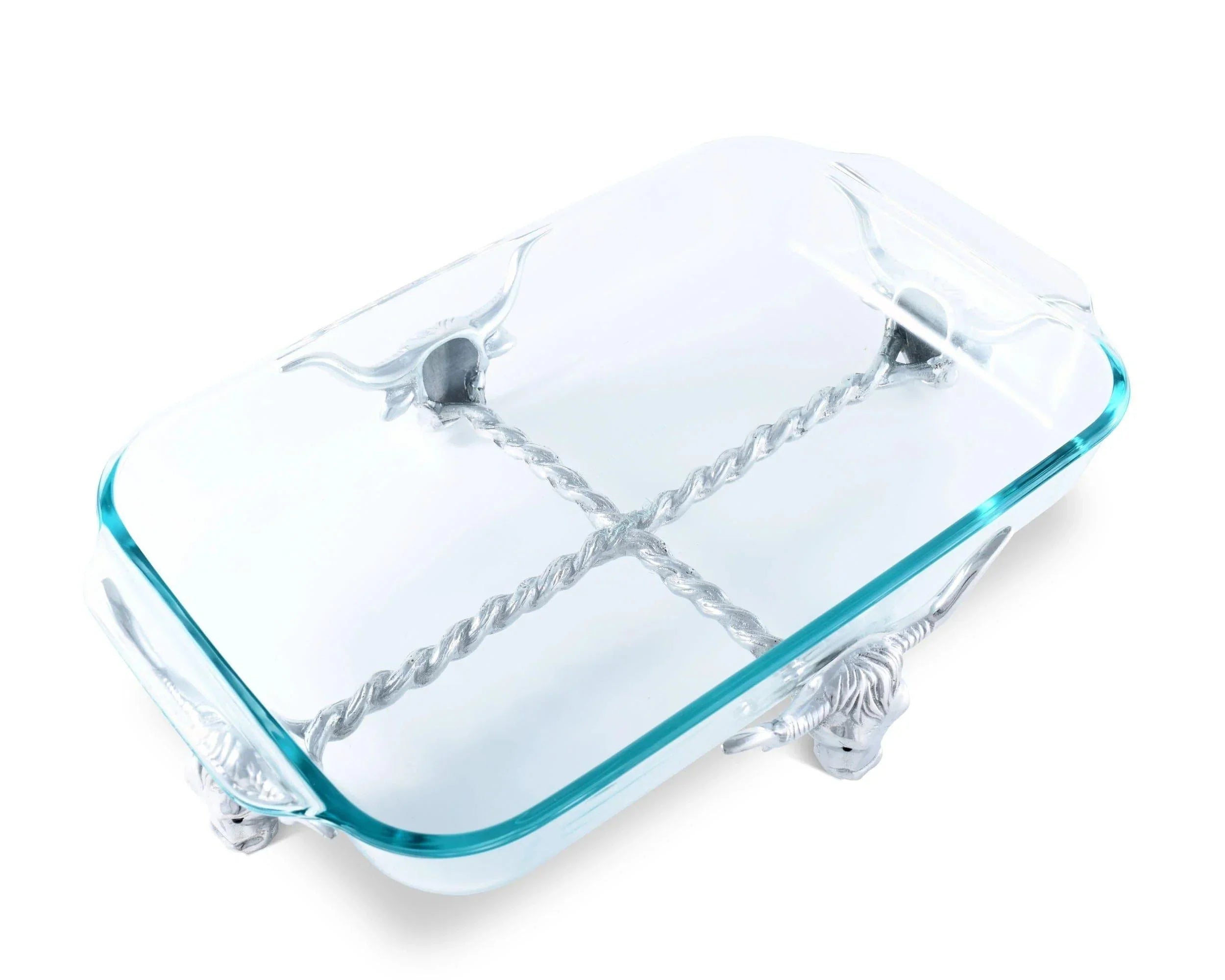 Pyrex Baking Dish with Longhorn Steer Stand - Your Western Decor
