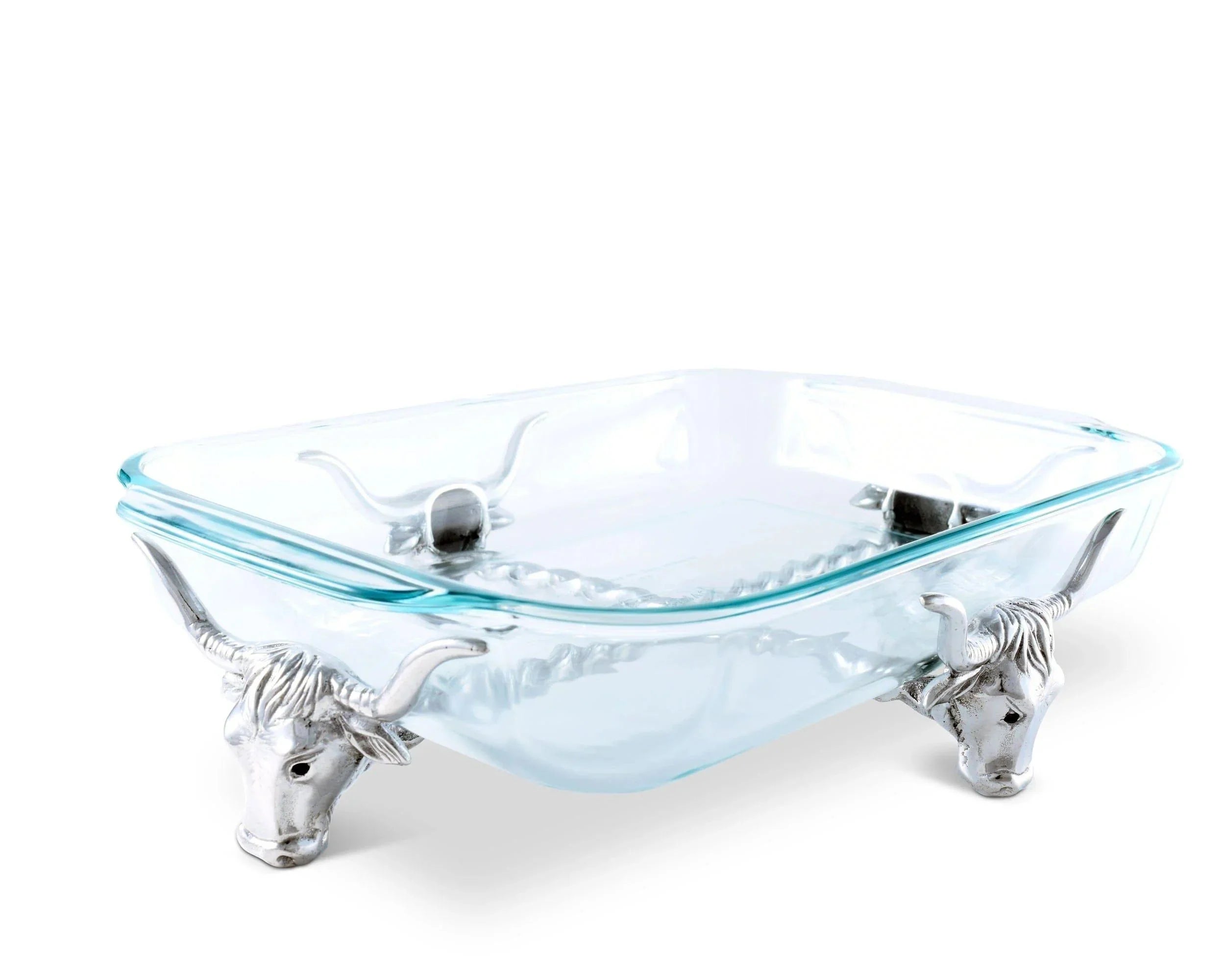 Pyrex Baking Dish with Longhorn Steer Stand - Your Western Decor