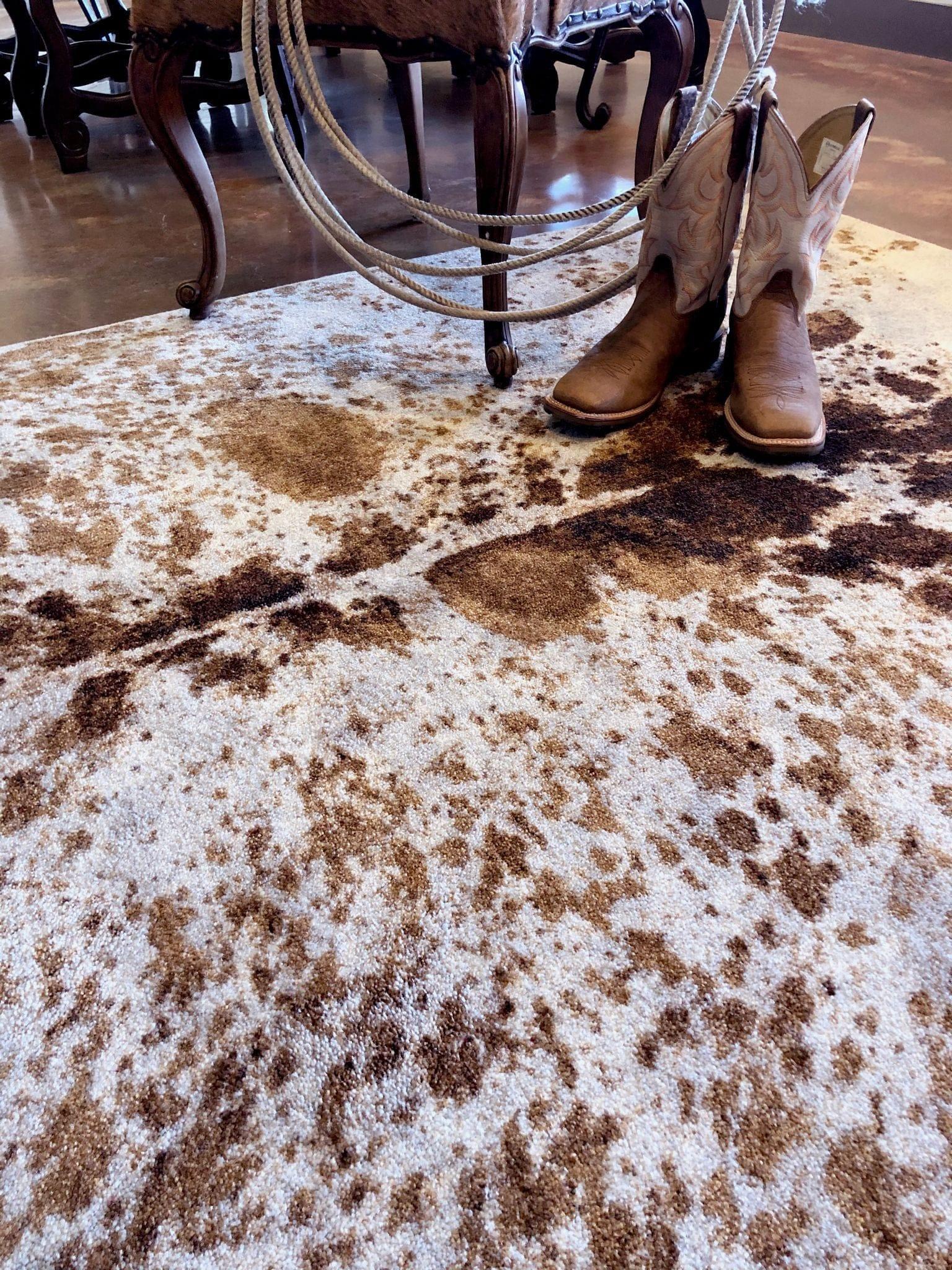 Longhorn Spotted Western Rugs - Made in the USA - Your Western Decor