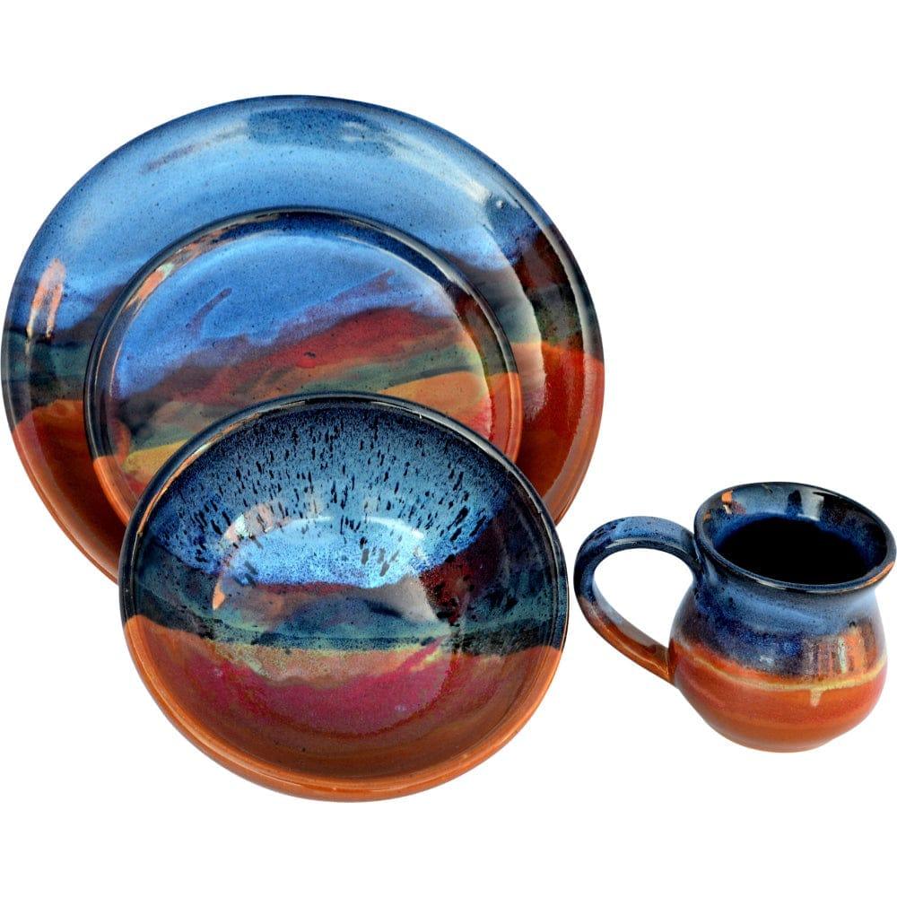 Glazed non-patterned pottery dinnerware sets made in the USA - Your Western Decor