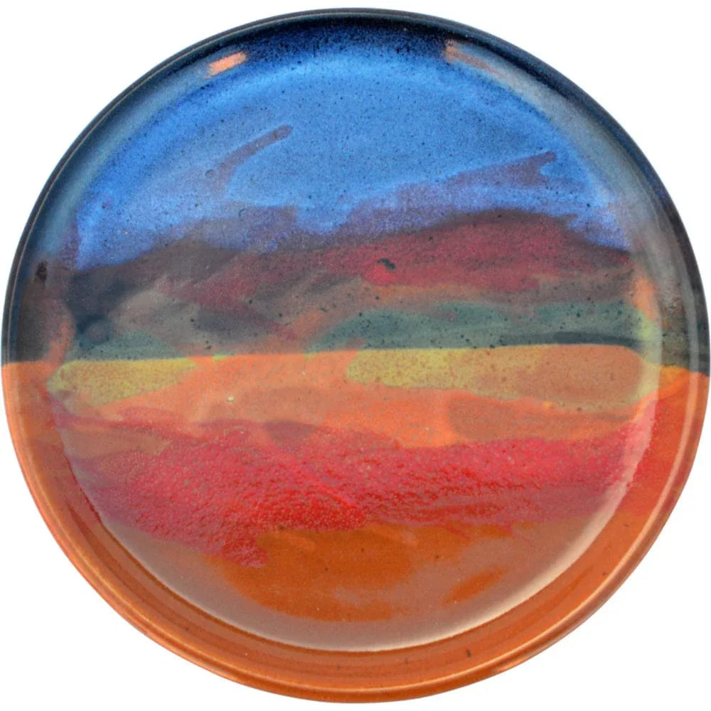 Lune Azul handmade glazed pottery plate made in the USA - Your Western Decor