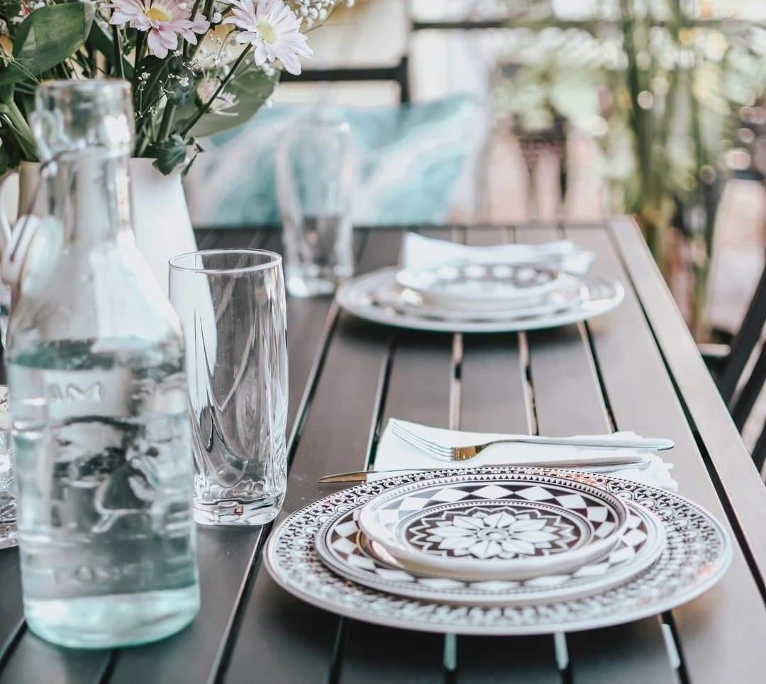 White diamond porcelien dinnerware. Made in the USA. Your Western Decor