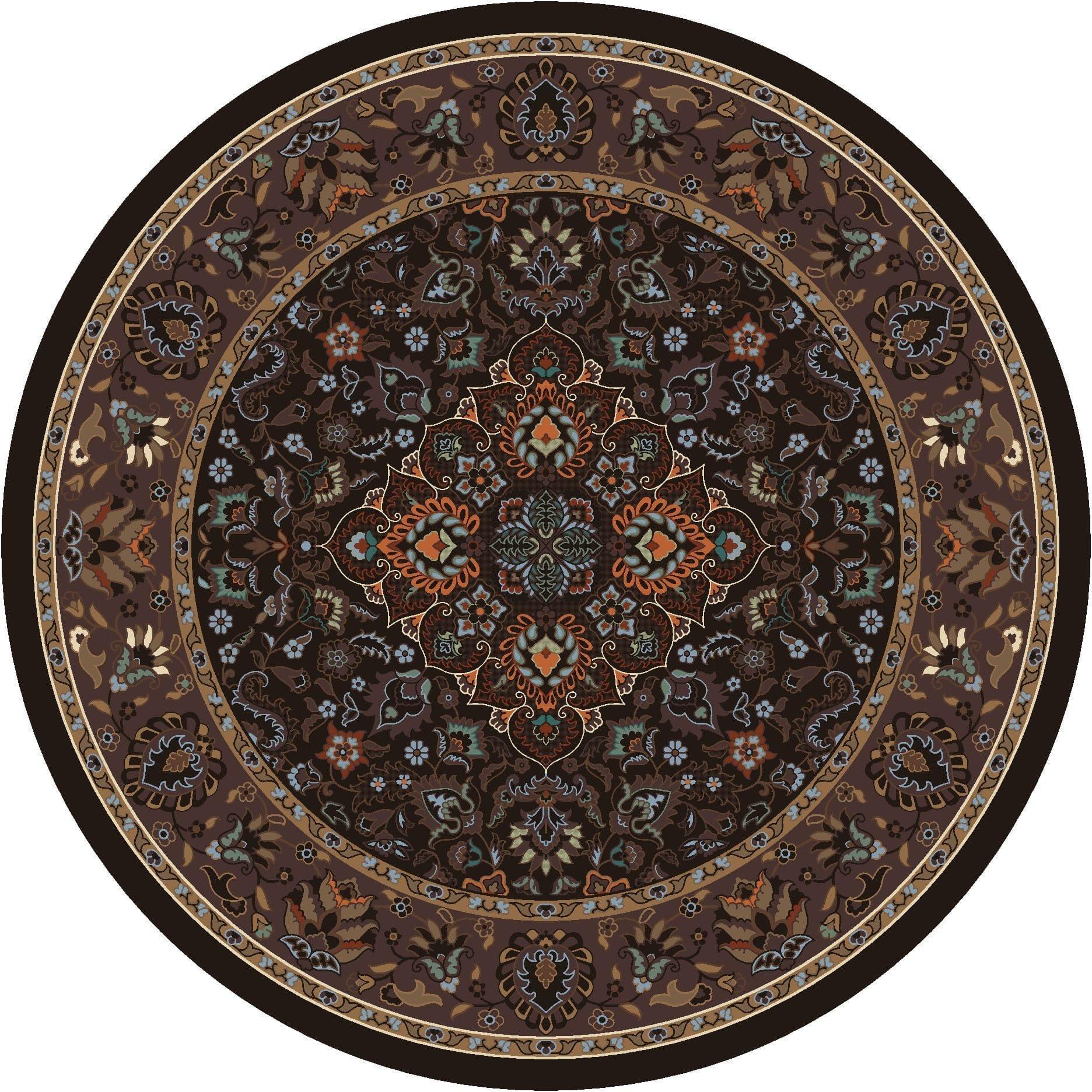 Montreal Electric Persia 8' Round Area Rug - Made in the USA - Your Western Décor