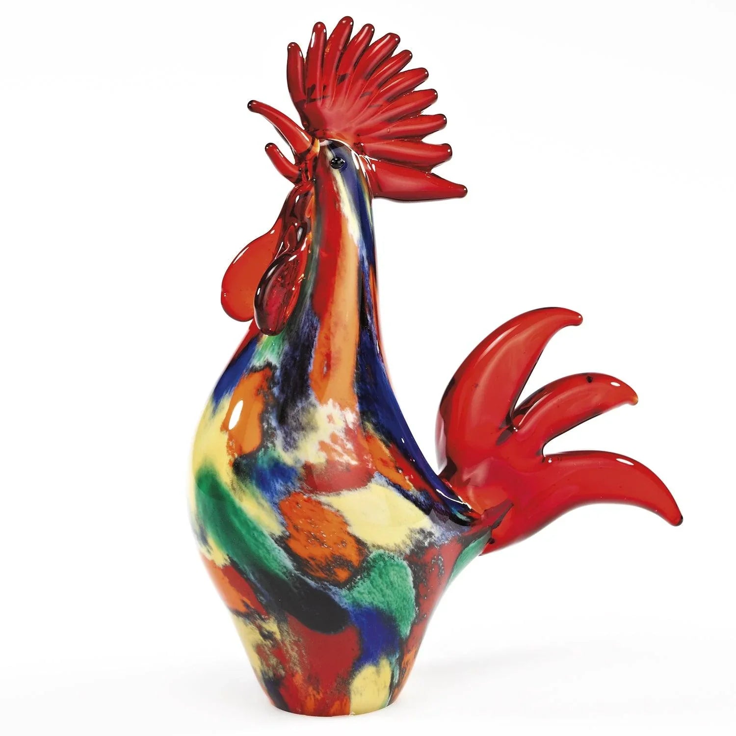 Multi-Color Art Glass Rooster - Your Western Decor