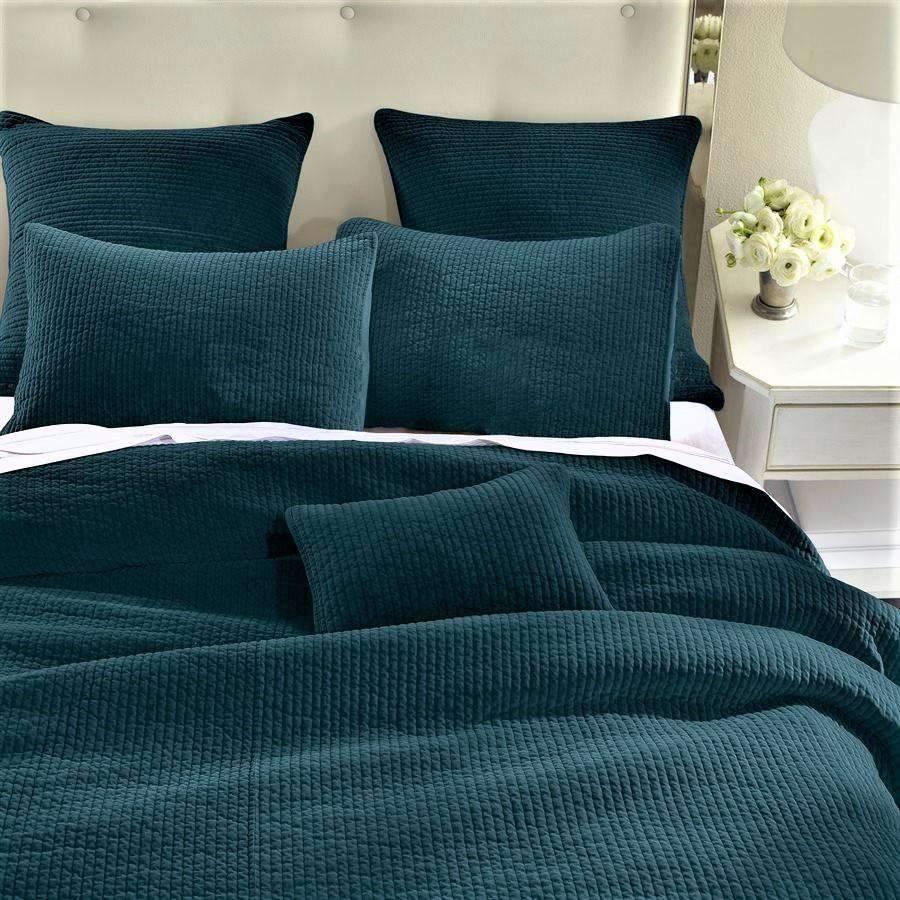 Dark Blue Cotton Coverlet