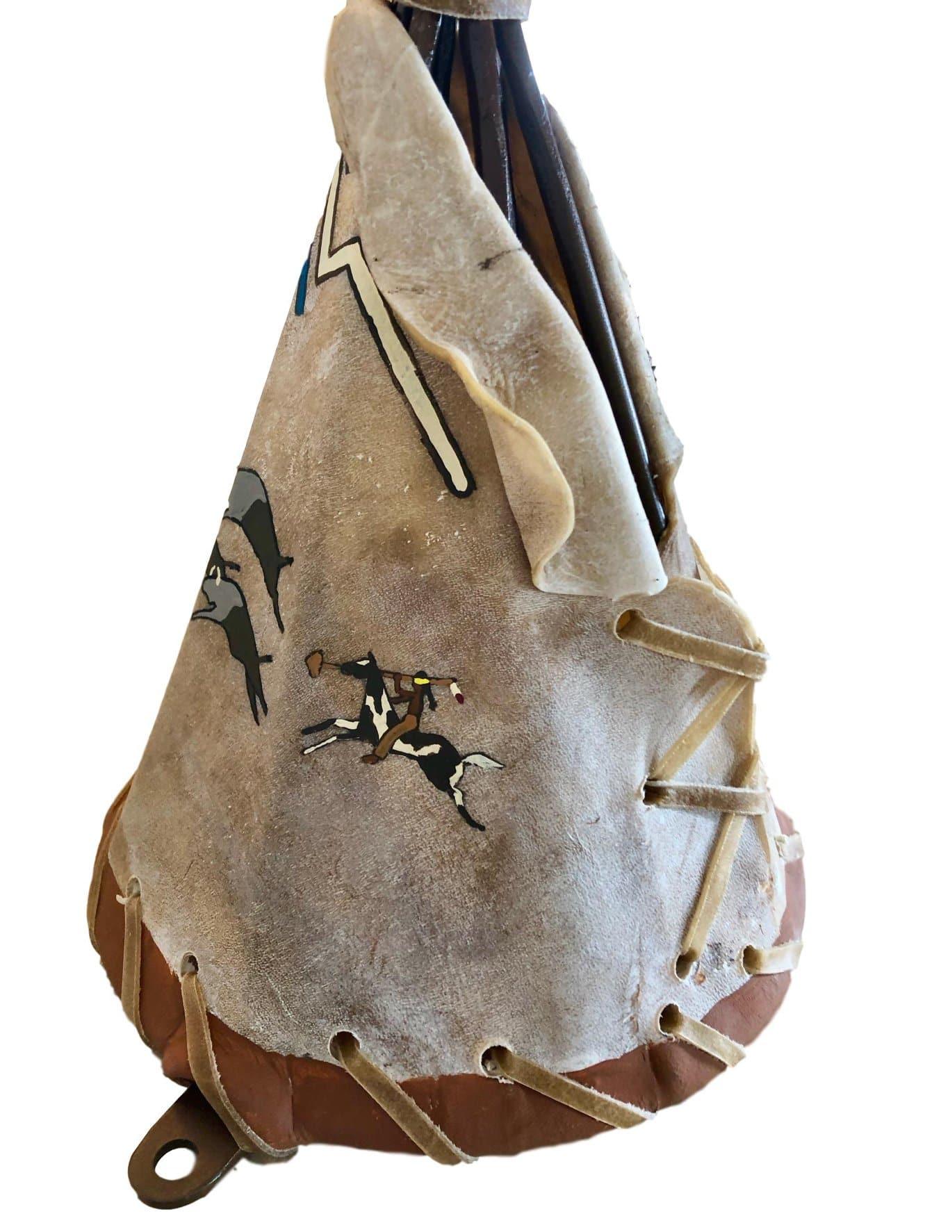 Hand painted rawhide tee pee light shades. Made in the USA. Your Western Decor