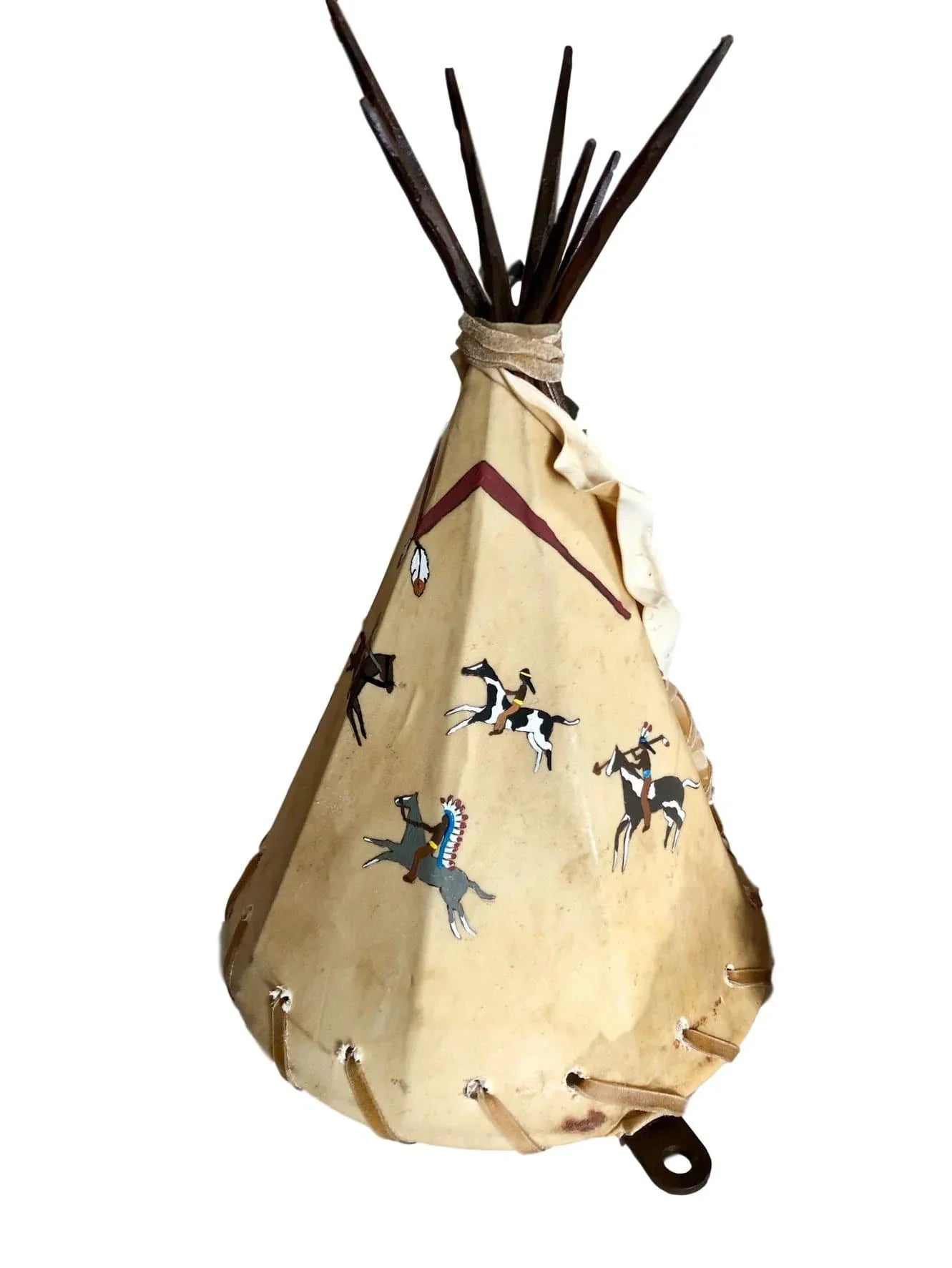 Hand painted rawhide light shades. Made in the USA. Your Western Decor