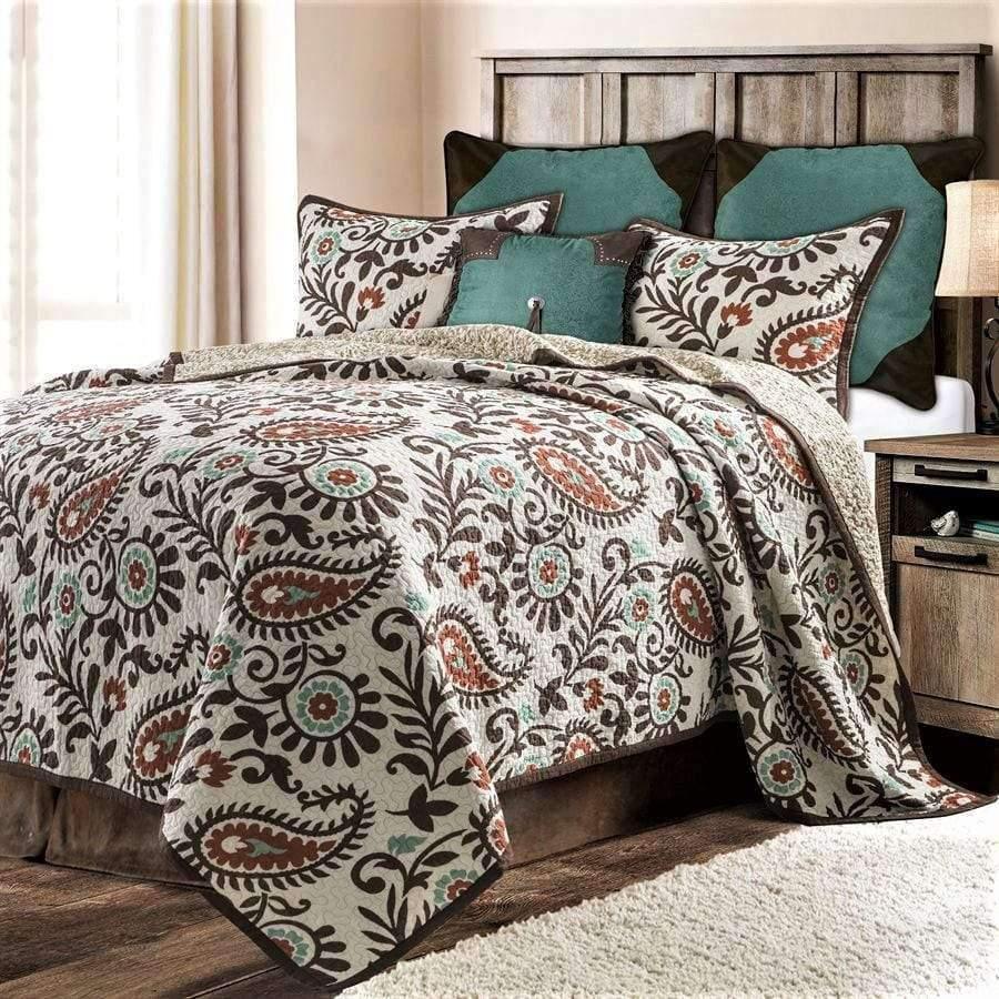 Paisley Print Quilted Bedding Collection