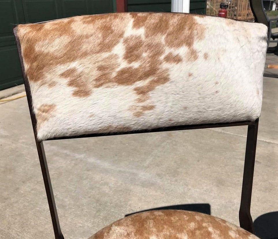 Palomino and white iron swivel bar stools - Made in the USA - Your Western Decor