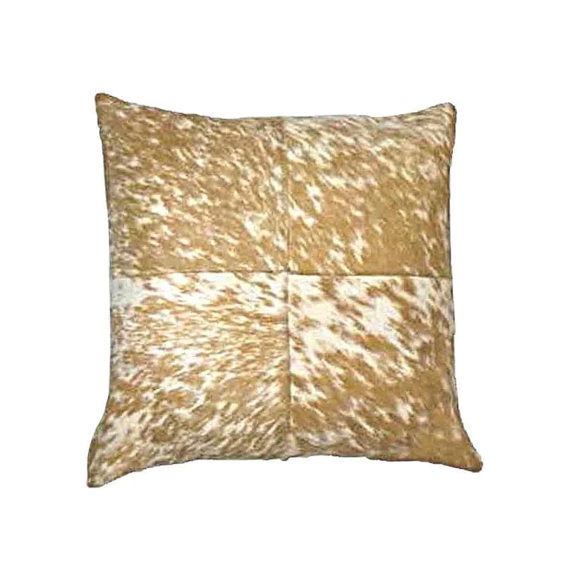 Peppered Palomino White Cowhide Throw Pillows 18" x 18" - Your Western Decor