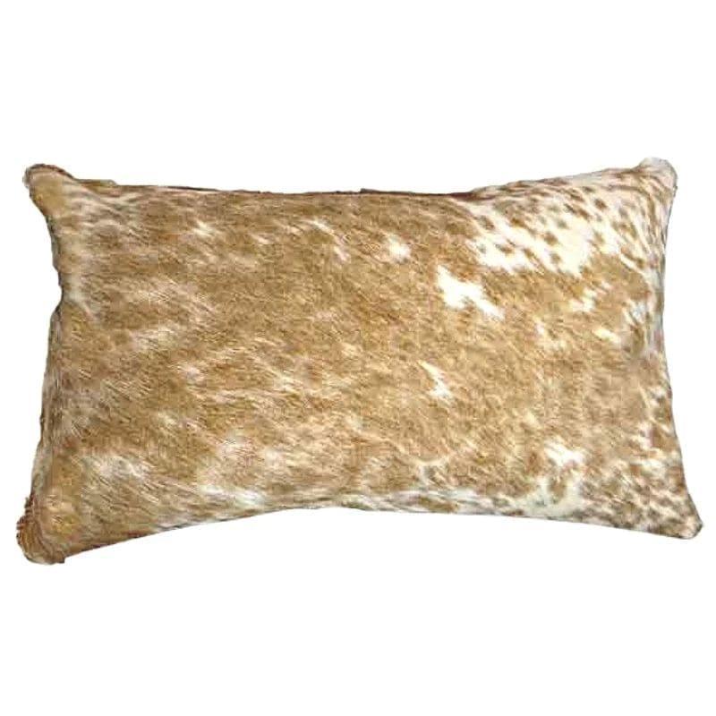 Peppered Palomino White Cowhide Throw Pillows 22" x 13" - Your Western Decor